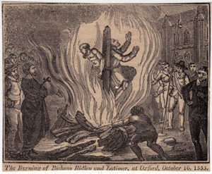 The Burning of Bishops Ridley and Latimer, at Oxford, October 16, 1555